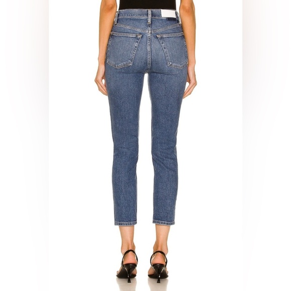RE/DONE Originals 90s High Rise Ankle Crop in Mid 70s Blue sz 25 - Picture 4 of 9